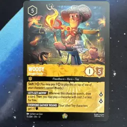 Lorcana Wilds Unknown Woody Jungle Guide 15/204 Legendary NON-FOIL texture card - Image 1