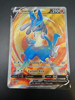 Pokemon Card Lucario V SWSH213 Black Star Promo Ultra Rare - Image 1