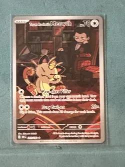 Pokemon TCG Team Rockets Meowth Card 203/182 Destined Rivals - Image 1