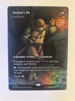 MTG Donnie's Bo - Shadowspear (Borderless) Foil TMNT (PZA) #17 - Image 1