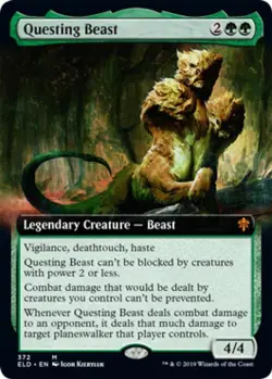 Questing Beast (Extended Art) - Near Mint MTG Throne of Eldraine - Image 1