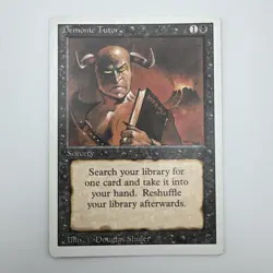 1994 Magic: The Gathering Demonic Tutor Revised Edition LP - Image 1