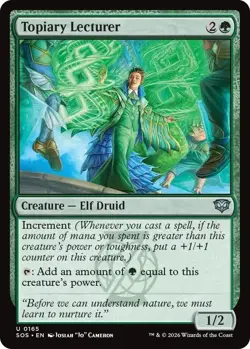 FOIL Topiary Lecturer NM Secrets of Strixhaven MTG Magic the Gathering Green Eng - Image 1