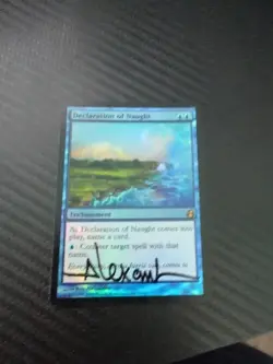 MTG Declaration of Naught: Morningtide FOIL AUTO #29 – EX-MT - Image 1