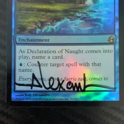 MTG Declaration of Naught: Morningtide FOIL AUTO #29 – EX-MT - Image 4