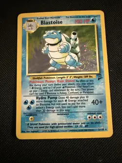 Pokemon TCG Blastoise Holo Rare Card 002/130 Base Set 2 Unlimited - Image 1