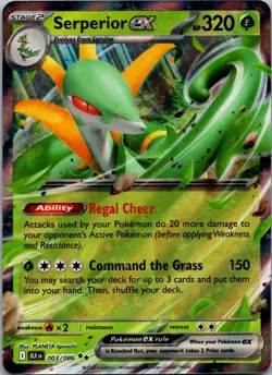 POKEMON SERPERIOR EX 003/086 HOLO DOUBLE RARE BLACK BOLT NM/M - Image 1