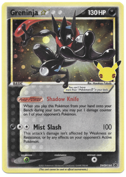 Near Mint Greninja Gold Star Promo SWSH144 - Pokemon TCG SWSH Celebrations - Image 1