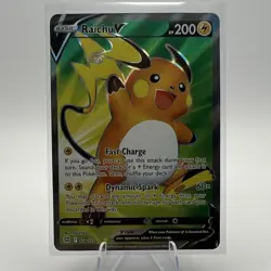 Raichu V Full Art Ultra Rare Holo 200 HP 158/172 Swsh09: Brilliant Stars - Image 1