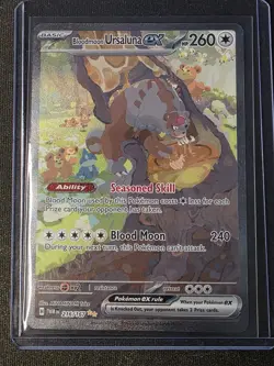 Pokemon TCG Bloodmoon Ursaluna EX Holo Card 216/167SV06 Twilight Masquerade - Image 1