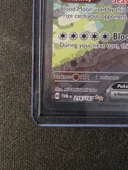 Pokemon TCG Bloodmoon Ursaluna EX Holo Card 216/167SV06 Twilight Masquerade - Image 5