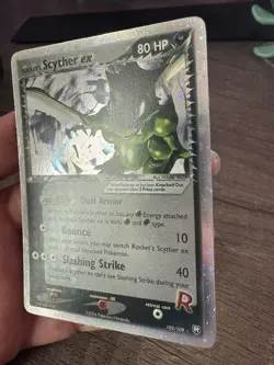 Pokemon Team Rocket Returns Ultra RARE Holo Scyther ex 102/109 EX/NM Condition - Image 2