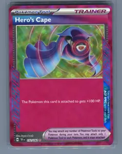 Hero's Cape - 152/162 - Ace Spec - TEF Temporal Forces - Pokemon - NM - Image 1