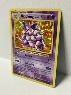 2016 Pokemon XY Evolutions Nidoking Holo 45/108 MP Raw FREE SHIPPING - Image 3