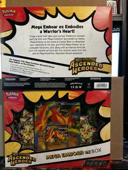 Pokemon Ascended Heroes Mega Emboar Ex Box New Sealed English - Image 5