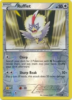 Pokemon - Rufflet - 111/124 - Common - Reverse Holo - BW - Dragons Exalted - NM - Image 1