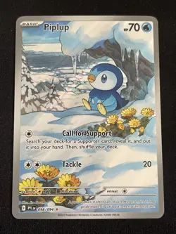 Pokemon TCG Piplup Illustration Rare 098/094 Near Mint Phantasmal Flames Card - Image 2