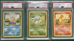 1999 Pokemon Base Set PSA 10 Gem Mint Squirtle Bulbasaur Charmander - Image 1