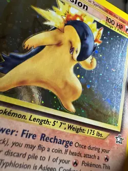 Pokemon Typhlosion 17/111 1st Edition Neo Genesis Holo DOUBLE SWIRL 🌀🌀🌀 - Image 2