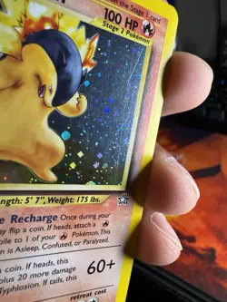 Pokemon Typhlosion 17/111 1st Edition Neo Genesis Holo DOUBLE SWIRL 🌀🌀🌀 - Image 3