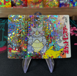Rhyhorn Pikachu party #397 Pokemon Vintage Prism Vending Sticker NM US SELLER - Image 1