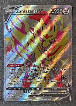 SWSH Sword & Shield Promo Cards Shiny ZAMAZENTA V SWSH293 Pokemon TCG Black Star - Image 1