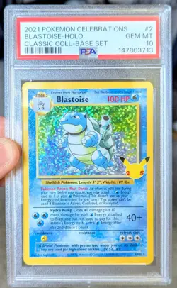 Pokemon Blastoise 2/102 Celebrations Classic Collection Holo PSA 10 💎💯💥 - Image 1