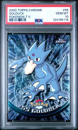 2000 TOPPS CHROME POKEMON T.V. #55 GOLDUCK PSA 10 - Image 1