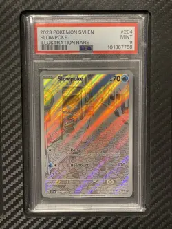 2023 PSA 9 Slowpoke #204 Illustration Rare Pokemon TCG Scarlet & Violet Base Set - Image 1