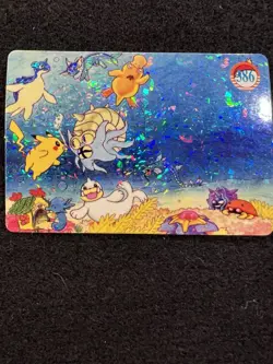 Pokemon Pikachu Lapras Psyduck Vending Prism Sticker #386 in LP condition! - Image 1