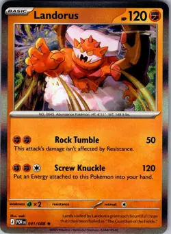 Landorus Perfect Order 041/088 Rare Holo Pokemon Near Mint - Image 1
