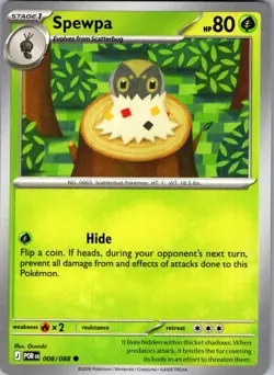 Spewpa Perfect Order 008/088 Common Pokemon Near Mint - Image 1