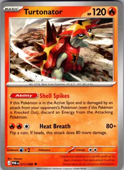 Turtonator Perfect Order 017/088 Uncommon Pokemon Near Mint - Image 1