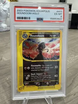 2003 POKEMON AQUAPOLIS #H11 HOUNDOOM-HOLO PSA 6 - Image 3