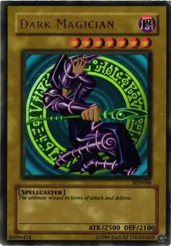 Yugioh Dark Magician SDY-006 Unlimited Edition Ultra Rare DMG - Image 1