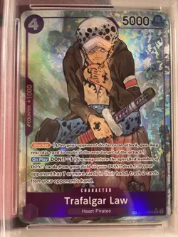 Bandai One Piece CCG OP07 500 Years Trafalgar Law TR Foil EN ST10-010 PSA 10 - Image 3