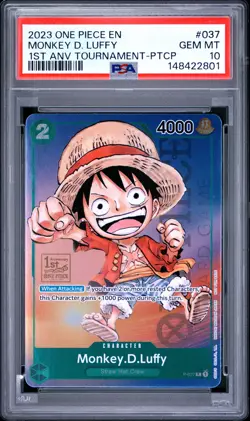 2023 ONE PIECE PROMOS #037 MONKEY D. LUFFY PSA 10 - Image 1