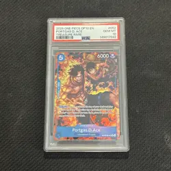 2025 One Piece OP10 Portgas D. Ace Treasure Rare OP08-052 PSA 10 GEM MINT - Image 1