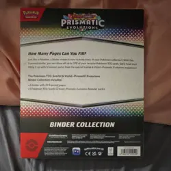 Pokemon Prismatic Evolutions Binder 9-Pocket 378 Card 21 Pages + 5 Booster Packs - Image 2