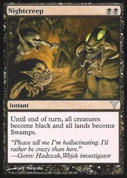 Nightcreep -Foil Light Play MTG Dissension - Image 1