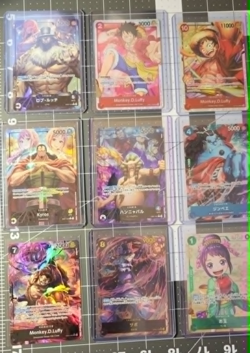 One Piece tcg Card Game 9 Full Art Cards (Leaders, ST) + 45+ Rares and Superares - Image 1