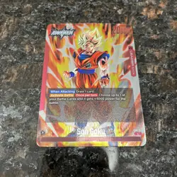 Son Goku FS01-01 Leader Foil Fusion World Dragon Ball Super Card Game | NM - Image 4