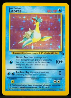 Lapras #10/62 Fossil NM Pokemon Card - Image 1