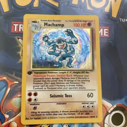 Pokemon TCG Machamp Holo Card Base Set 1st Edition 8/102 NM/LP - Image 1