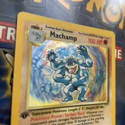 Pokemon TCG Machamp Holo Card Base Set 1st Edition 8/102 NM/LP - Image 2