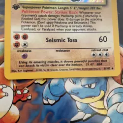 Pokemon TCG Machamp Holo Card Base Set 1st Edition 8/102 NM/LP - Image 4