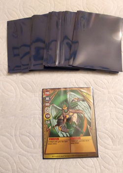 BAKUGAN PREMIUM QUALITY CARD SLEEVES AQUOS BLUE 100 COUNT RARE HARD TO FIND - Image 1