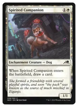 MTG Spirited Companion | #38 Kamigawa: Neon Dynasty | English - Image 1