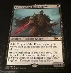 MTG - Knight of the Ebon Legion - Core Set 2020 - NM - Image 1