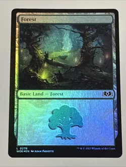 MTG Wilds of Eldraine Forest Foil 0276 NM - Image 1